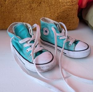 Toddler High top converse teal size 7
